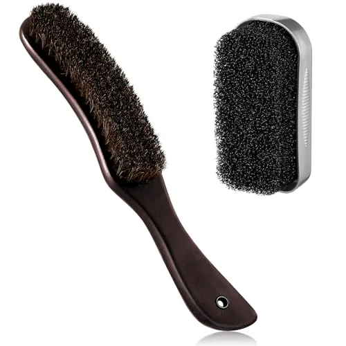 Horsehair Felt Hat Brush Kit, pack of 2, brown