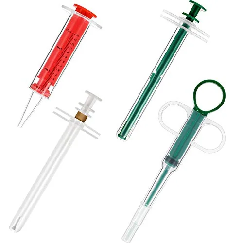 Cat Pill Shooter Pet Plunger, pack of 4, green