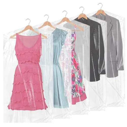 Garment Bags Hanging Clothes, pack of 40, clear