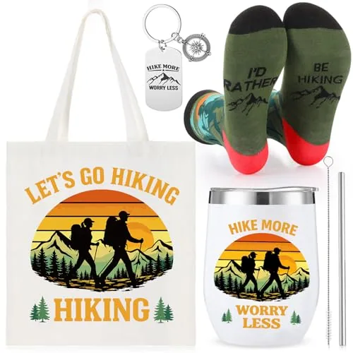 Hiking Include Canvas Tote Bag, 12 oz, pack of 4