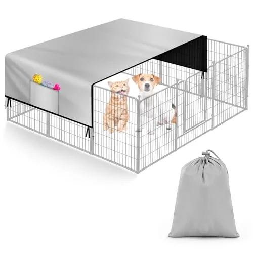 Heavy Duty Oxford Dog Playpen, 114 x 71 in