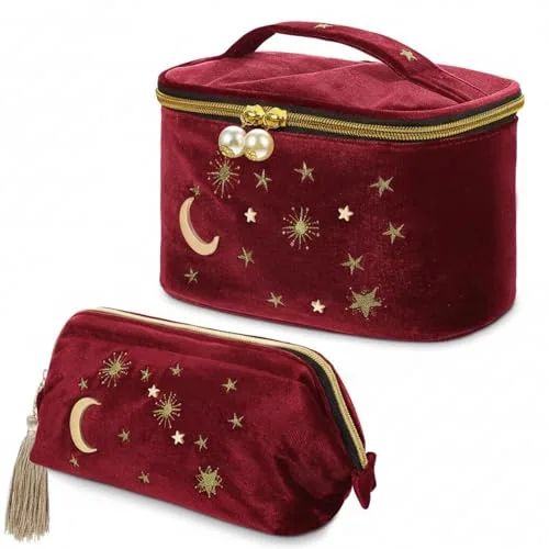 Velvet Makeup Bag Moon Star, pack of 2