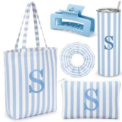 Monogram, pack of 5, blue