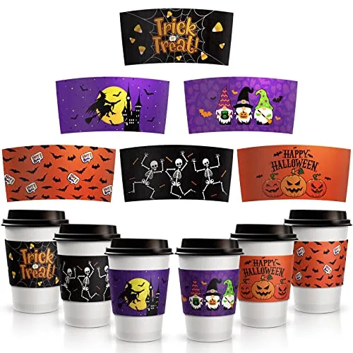 Halloween Coffee Cups Sleeves, 12oz, pack of 36