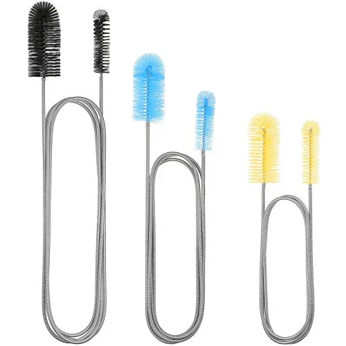 Aquarium Filter Hose Brush Stainless, pack of 3