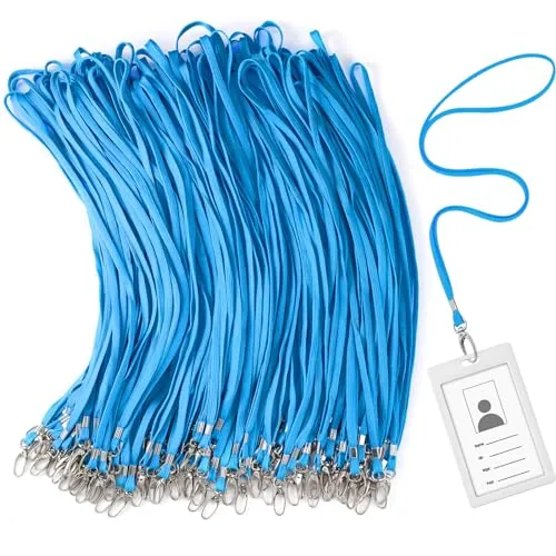 Lanyards Id Badges Clip, pack of 120, blue