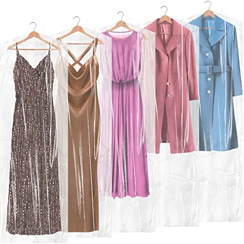 Garment Bags Hanging Clothes, pack of 40, clear