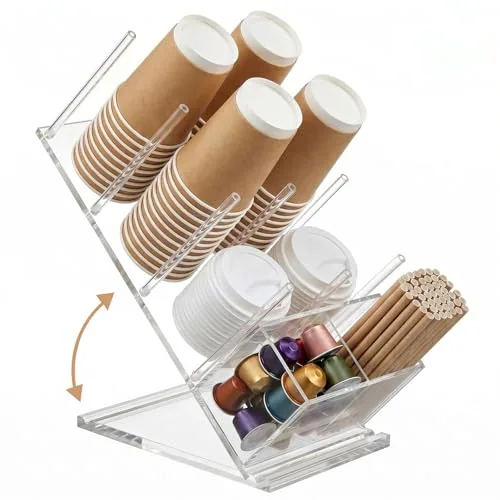 Acrylic Cup Lid Holder Organizer