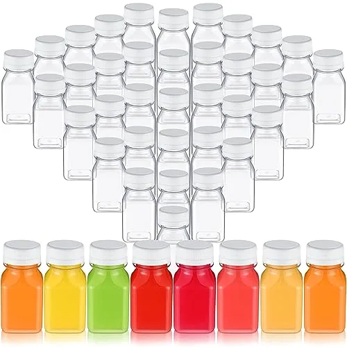 Plastic Juice Bottles, 4 oz, pack of 48, clear