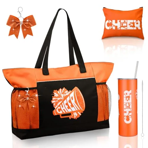 Cheer Bag Tumbler Keychain, pack of 4, orange
