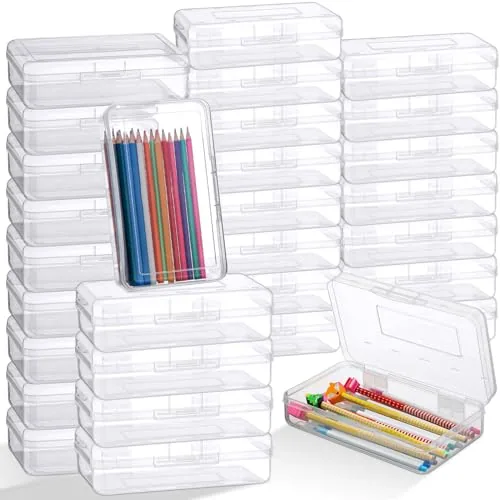 Large Capacity Pencil Case Clear, pack of 30, clear