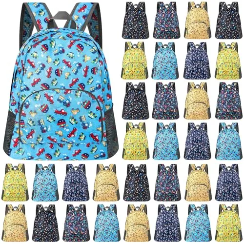 Backpacks School Colorful Bookbags, 17 in, pack of 48