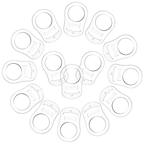 Soft Silicone Baby Pacifier Clips, pack of 15