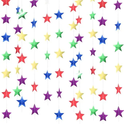 Star Garland, 130 feet, green