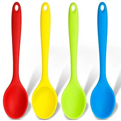 Small Silicone Spoons, pack of 4, red
