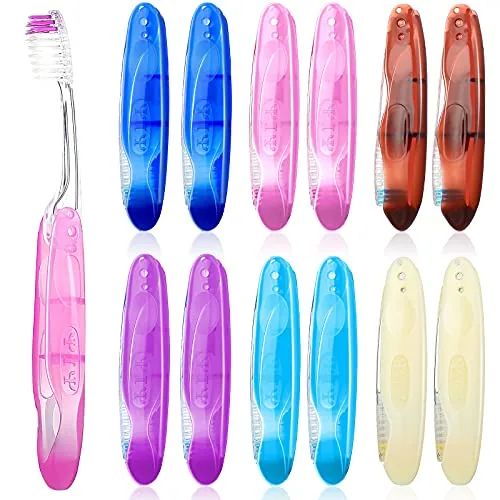 Travel Toothbrush Folding, pack of 12