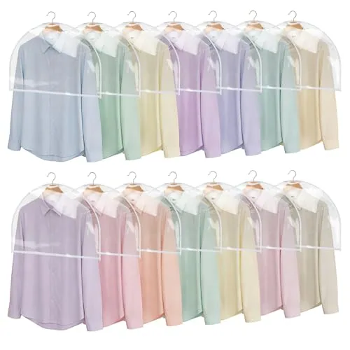 Flat Shoulder Covers Clothes Transparent, pack of 8