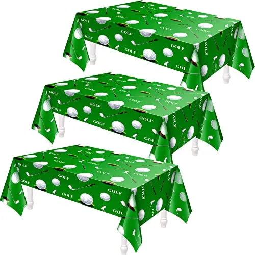 Golf Party Tablecloth, 86 x 51 in, pack of 3