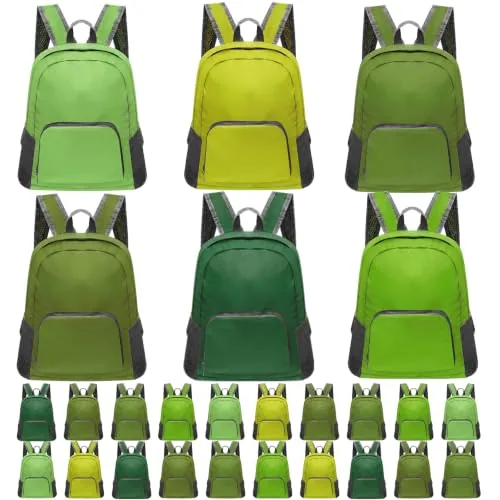 Backpacks School Colorful Bookbags, 17 in, pack of 48, green
