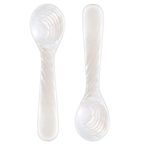 Mother Pearl Caviar Spoons Round, 9cm, pack of 2