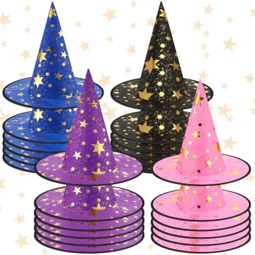 Witch Hats Halloween Costumes, pack of 24