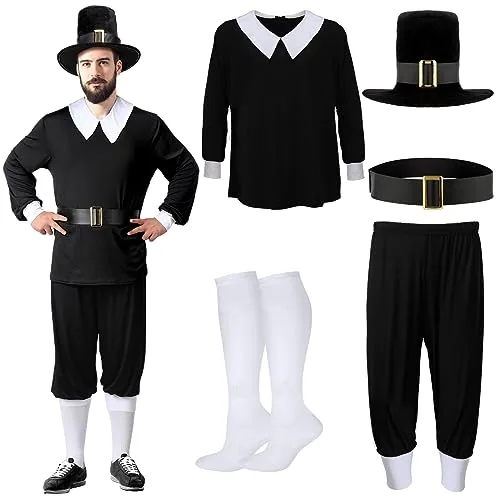 Thanksgiving Day Colonial Pilgrim Costume, pack of 5
