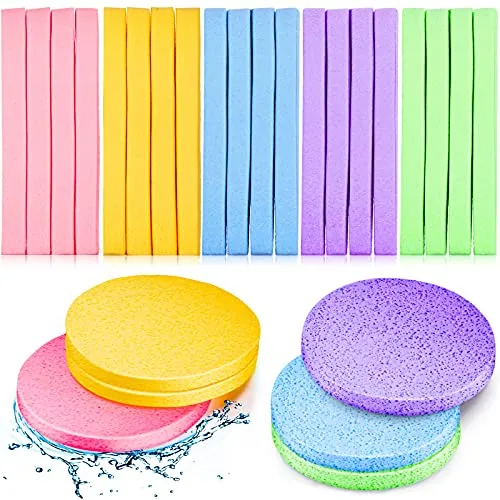 Compressed Facial Sponges Makeup Removal, pack of 300, pink