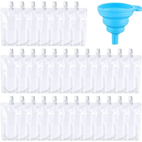 Plastic Liquid Pouch Reusable Juice, 16 oz, pack of 150