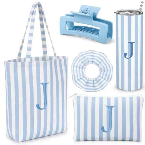Monogrammed Initial, pack of 5, blue