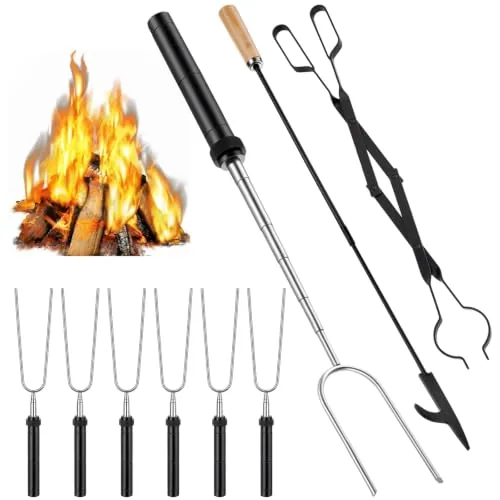 Smores Stick Fire Pit Tool, black