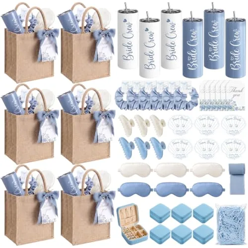 Blue Bridesmaid Proposal Bridal Shower, pack of 56, blue