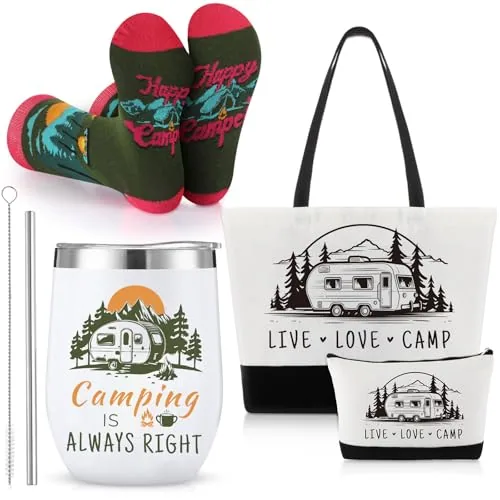 Camping Canvas Tote Bag Stainless, 12 oz, pack of 4