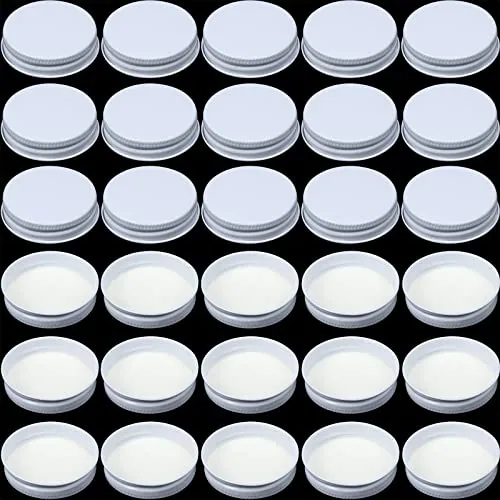 White Growler Caps Lids, 38 mm, pack of 54, white
