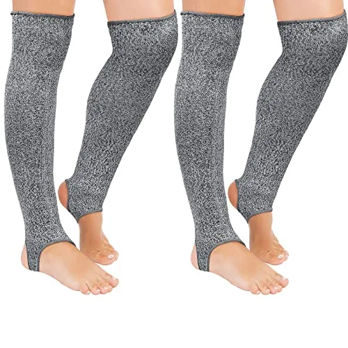 Cut Resistant Leg Sleeves Protective, pack of 2, grey