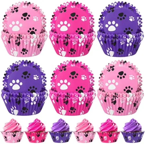 Paw Bone Cupcake Liners Dog, pack of 200, pink
