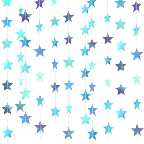 Star Garland Banner, 130 ft, blue