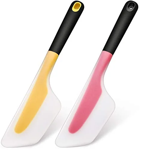 Silicone Omelette Spatula Turner, pack of 2, red
