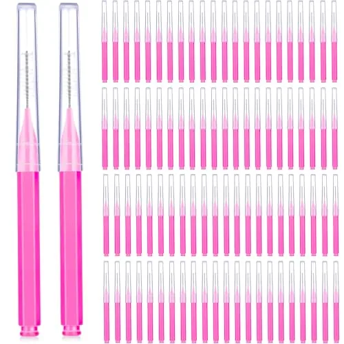 Braces Dental Brushes, pack of 100, pink