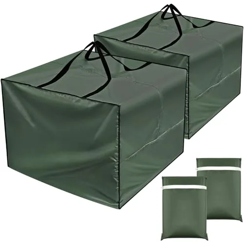 Cushion Cover Storage Bag Outdoor, 105 gallon, pack of 2, green