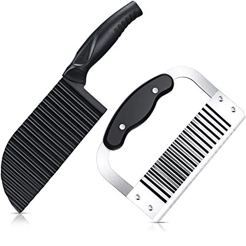 Crinkle Cutter French Fry, pack of 2, black