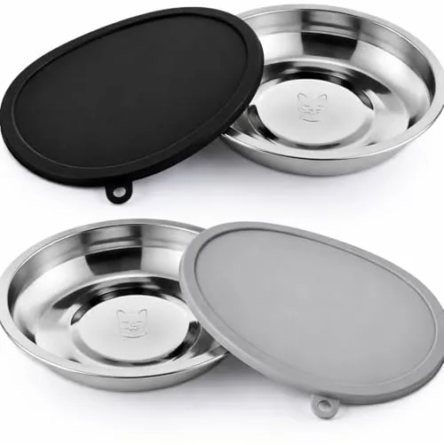 Dog Bowl Lid, pack of 4, black