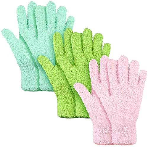 Microfiber Dusting Gloves Plants Leaf, 3 pairs