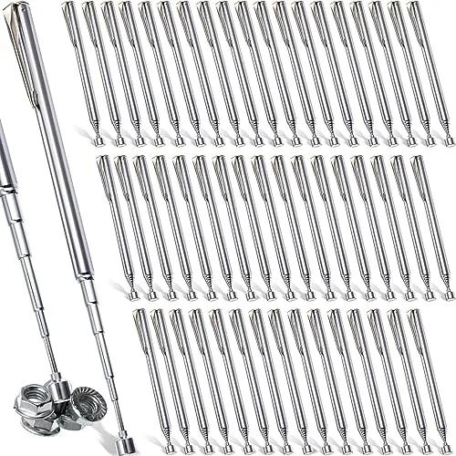 Telescoping Magnetic Pick Up Tool, 25 in, pack of 48, silver