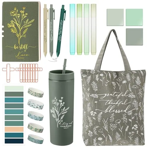 Bible Study Journaling Kit, pack of 29, green