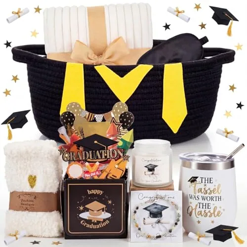 Black Graduation Basket, black