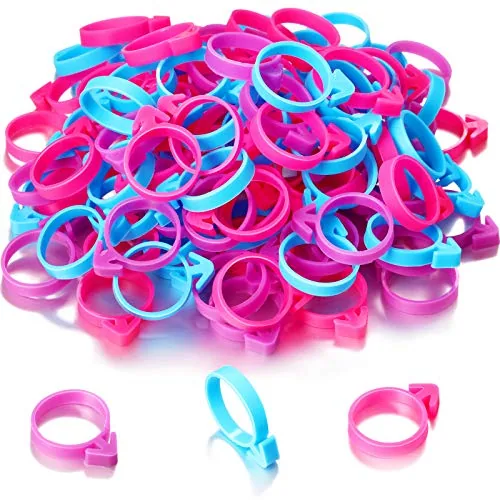 Icing Bag Ties Silicone Piping, pack of 120, blue