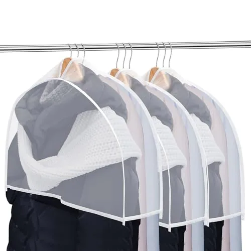 Gusseted Shoulder Covers Clothes Semi-transparent, pack of 8