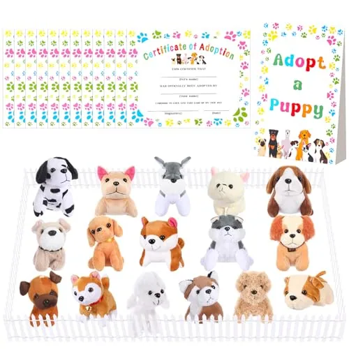 Adopt Puppy Party Favors, pack of 34, white
