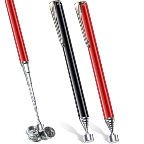 Telescoping Magnetic Pick Up Tool, 25 in, pack of 2, black