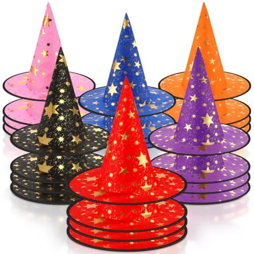Witch Hats Halloween Costumes, pack of 24